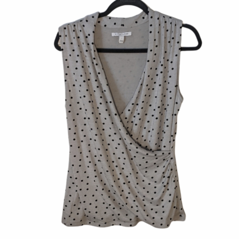 Sleeveless wrap top